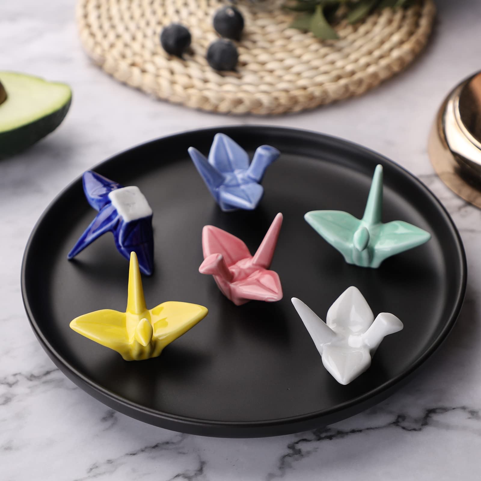 12 Pack Ceramic Chopstick Rest Porcelain Chopstick Holder for